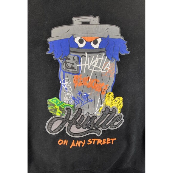 Genuine Authentic Garments Hustle On Any Street Oscar Pullover Sweatshirt Size M - Picture 3 of 7
